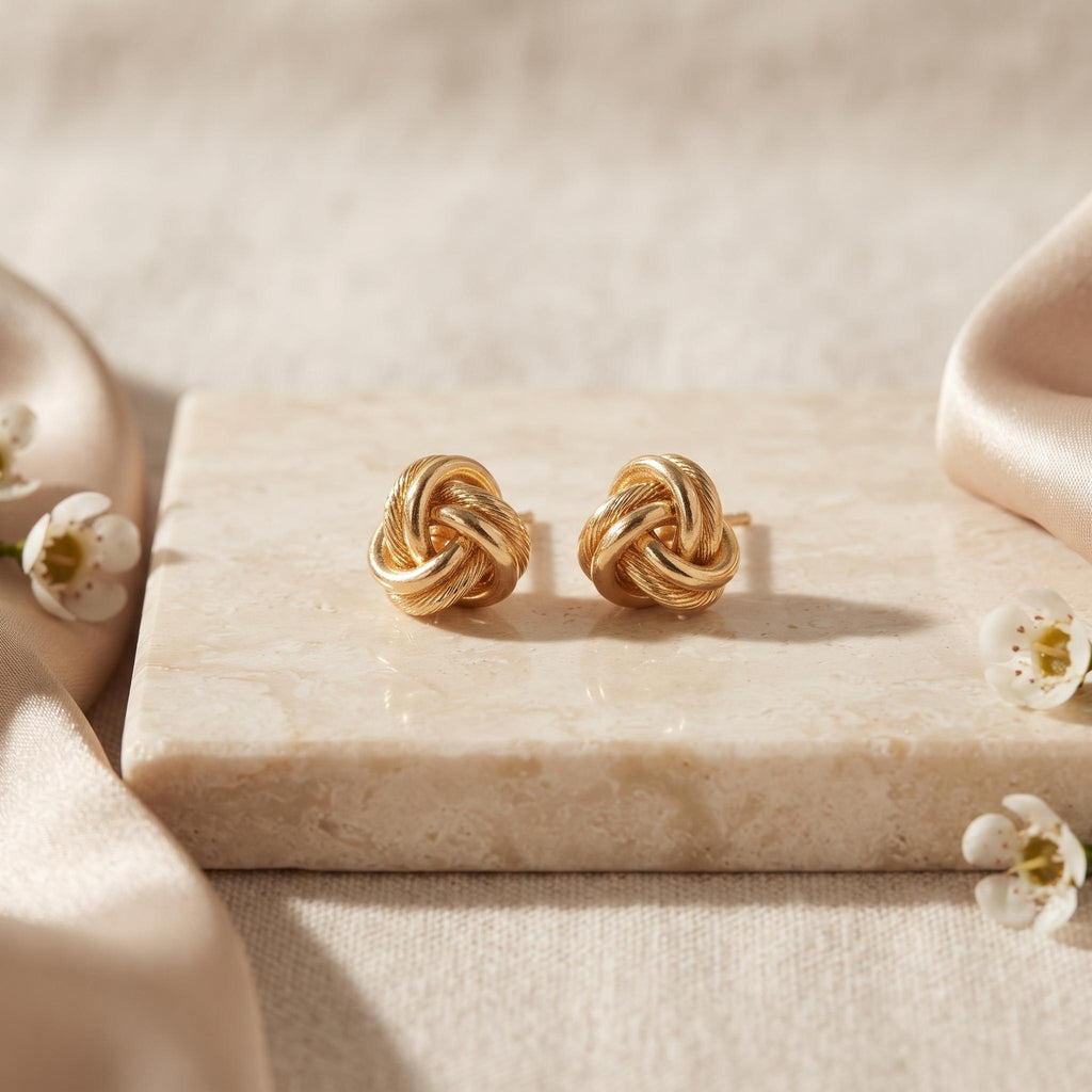 925 Sterling Silver Love-Knot Stud Earrings — product view 10