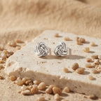 925 Sterling Silver Love-Knot Stud Earrings — product view 6