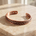 Twisted Copper Magnetic Cuff Bracelet, Adjustable, 8.5 mm — product view 1