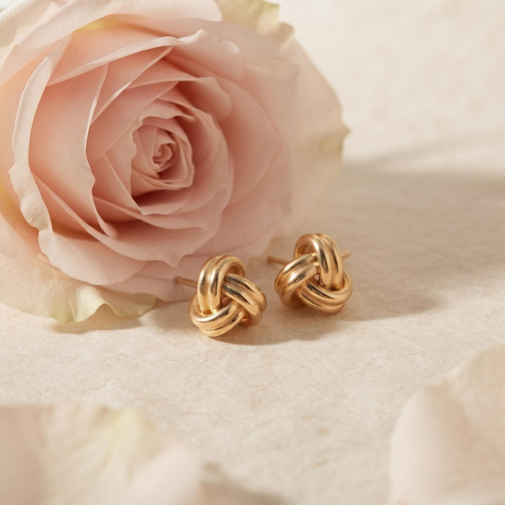 925 Sterling Silver Love-Knot Stud Earrings — product view 3