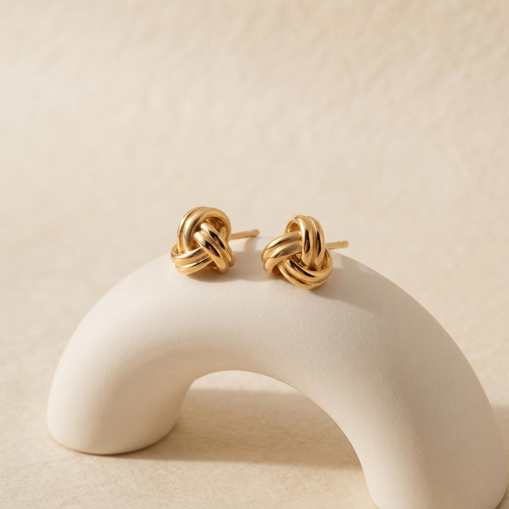925 Sterling Silver Love-Knot Stud Earrings — product view 1