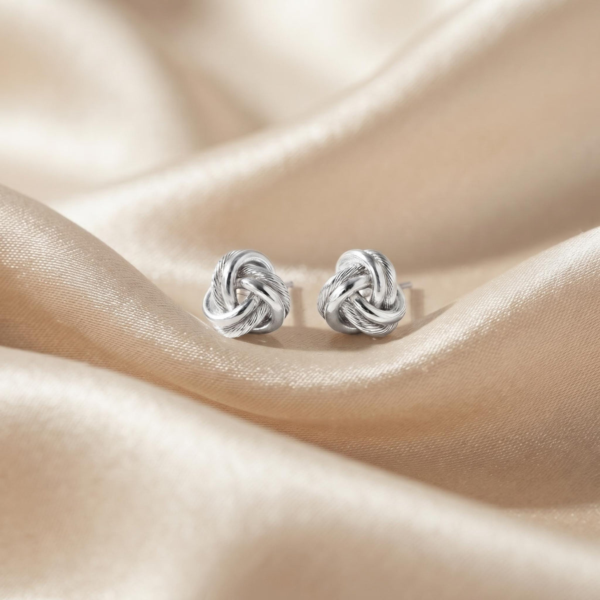925 Sterling Silver Love-Knot Stud Earrings — product view 5