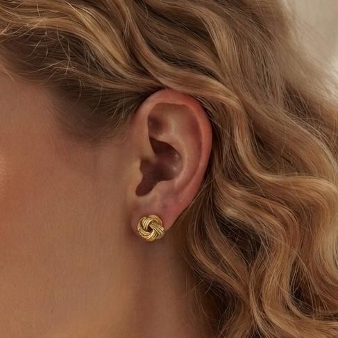 925 Sterling Silver Love-Knot Stud Earrings — product view 8