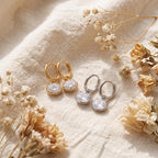 Oval Zircon Drop Earrings — product view 4