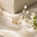 Double-Flower CZ Nose Clip in Copper, 1.3 cm — product view 4