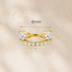 Pear-Shaped CZ Clicker Hoop, 16G, 6 mm — product view 8
