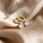Oval Zircon Drop Earrings — product view 6