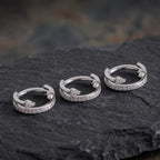 Pear-Shaped CZ Clicker Hoop, 16G, 6 mm — product view 3
